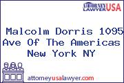 Malcolm Dorris 1095 Ave Of The Americas New York NY