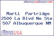 Marti  Partridge 2500 La Blvd Ne Ste 507 Albuquerque NM