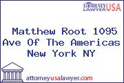 Matthew Root 1095 Ave Of The Americas New York NY