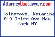Molnarova, Katarina 919 Third Ave New York NY
