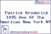 Patrick Broderick 1095 Ave Of The Americas New York NY