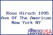 Ross Hirsch 1095 Ave Of The Americas New York NY