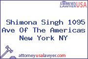 Shimona Singh 1095 Ave Of The Americas New York NY