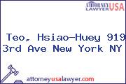 Teo, Hsiao-Huey 919 3rd Ave New York NY