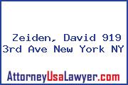Zeiden, David 919 3rd Ave New York NY