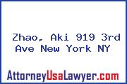 Zhao, Aki 919 3rd Ave New York NY