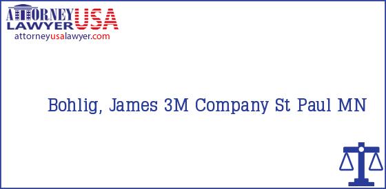 Telephone, Address and other contact data of Bohlig, James, St Paul, MN, USA