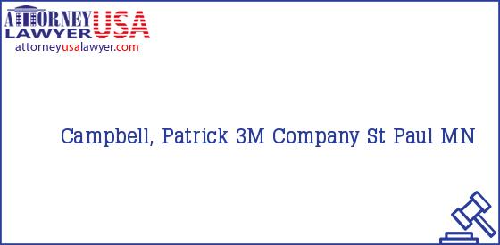 Telephone, Address and other contact data of Campbell, Patrick, St Paul, MN, USA