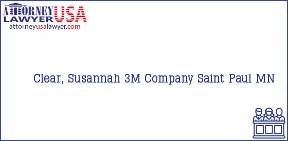 Telephone, Address and other contact data of Clear, Susannah, Saint Paul, MN, USA