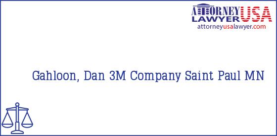Telephone, Address and other contact data of Gahloon, Dan, Saint Paul, MN, USA