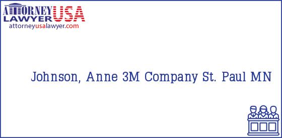 Telephone, Address and other contact data of Johnson, Anne, St. Paul, MN, USA