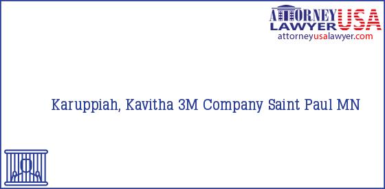 Telephone, Address and other contact data of Karuppiah, Kavitha, Saint Paul, MN, USA