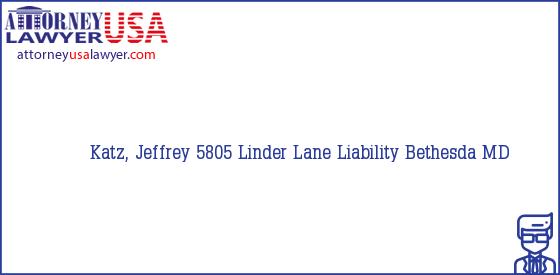 Telephone, Address and other contact data of Katz, Jeffrey, Bethesda, MD, USA