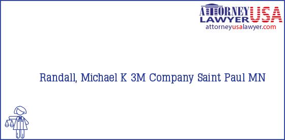 Telephone, Address and other contact data of Randall, Michael K, Saint Paul, MN, USA