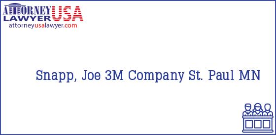 Telephone, Address and other contact data of Snapp, Joe, St. Paul, MN, USA