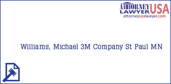 Telephone, Address and other contact data of Williams, Michael, St Paul, MN, USA