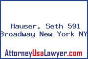 Hauser, Seth 591 Broadway New York NY