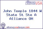 John Teeple 1844 W State St Ste A Alliance OH