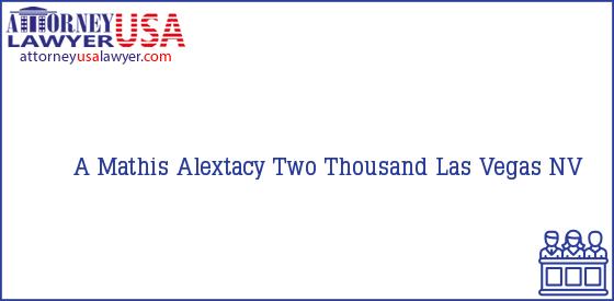 Telephone, Address and other contact data of A Mathis, Las Vegas, NV, USA