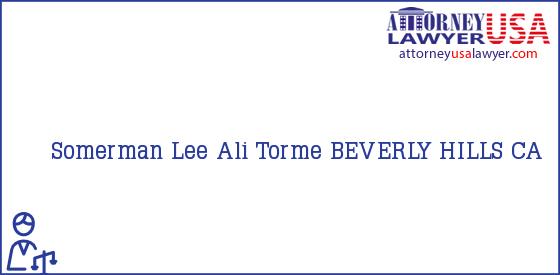 Telephone, Address and other contact data of Somerman Lee, BEVERLY HILLS, CA, USA