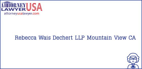 Telephone, Address and other contact data of Rebecca Wais, Mountain View, CA, USA