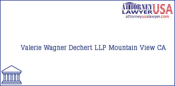 Telephone, Address and other contact data of Valerie Wagner, Mountain View, CA, USA