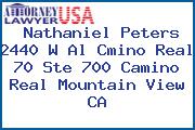 Nathaniel Peters 2440 W Al Cmino Real 70 Ste 700 Camino Real Mountain View CA