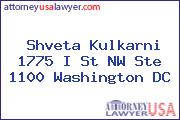 Shveta Kulkarni 1775 I St NW Ste 1100 Washington DC