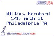 Witter, Bernhard 1717 Arch St Philadelphia PA