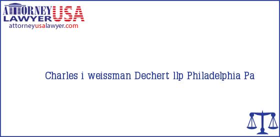 Telephone, Address and other contact data of Charles i weissman, Philadelphia, Pa, USA