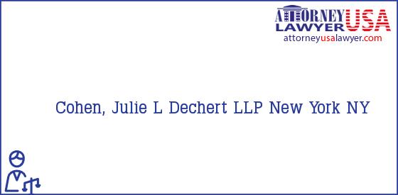 Telephone, Address and other contact data of Cohen, Julie L, New York, NY, USA