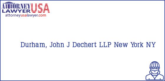 Telephone, Address and other contact data of Durham, John J, New York, NY, USA