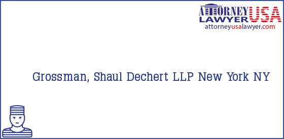 Telephone, Address and other contact data of Grossman, Shaul, New York, NY, USA