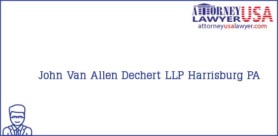 Telephone, Address and other contact data of John Van Allen, Harrisburg, PA, USA