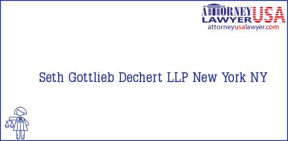 Telephone, Address and other contact data of Seth Gottlieb, New York, NY, USA