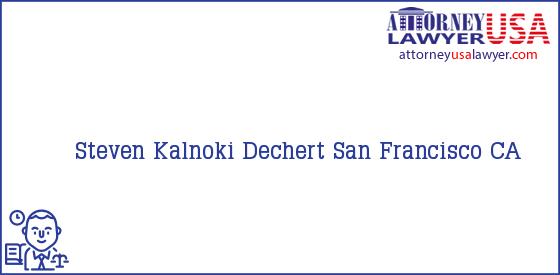 Telephone, Address and other contact data of Steven Kalnoki, San Francisco, CA, USA