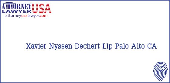 Telephone, Address and other contact data of Xavier Nyssen, Palo Alto, CA, USA