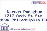Norman Donoghue 1717 Arch St Ste 4000 Philadelphia PA
