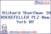 Richard Sharfman 30 ROCKEFELLER PLZ New York NY