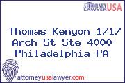 Thomas Kenyon 1717 Arch St Ste 4000 Philadelphia PA