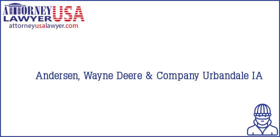 Telephone, Address and other contact data of Andersen, Wayne, Urbandale, IA, USA