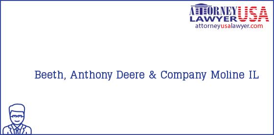 Telephone, Address and other contact data of Beeth, Anthony, Moline, IL, USA