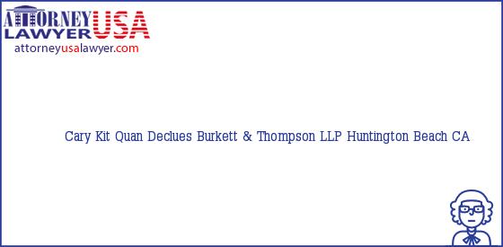 Telephone, Address and other contact data of Cary Kit Quan, Huntington Beach, CA, USA