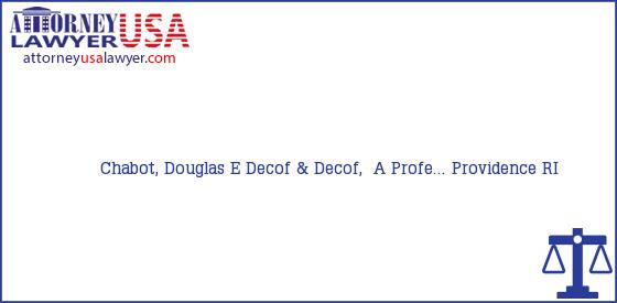 Telephone, Address and other contact data of Chabot, Douglas E, Providence, RI, USA