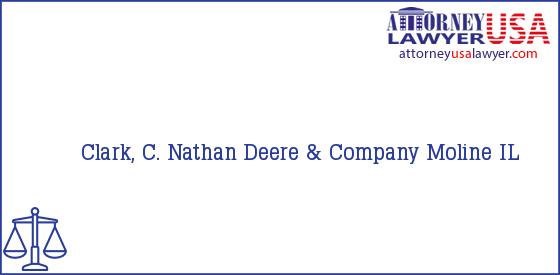 Telephone, Address and other contact data of Clark, C. Nathan, Moline, IL, USA