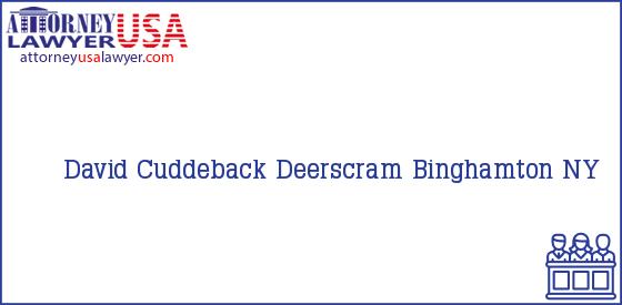 Telephone, Address and other contact data of David Cuddeback, Binghamton, NY, USA