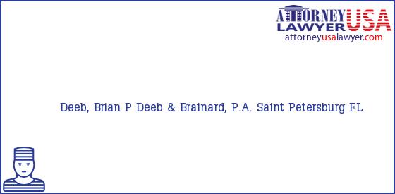 Telephone, Address and other contact data of Deeb, Brian P, Saint Petersburg, FL, USA