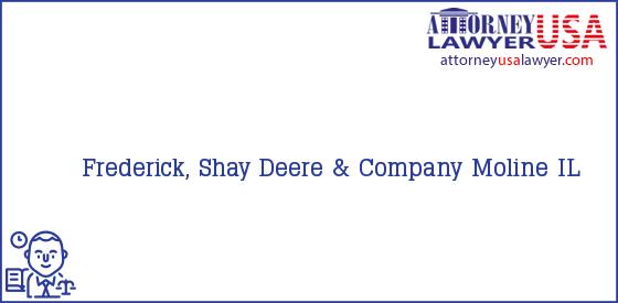 Telephone, Address and other contact data of Frederick, Shay, Moline, IL, USA