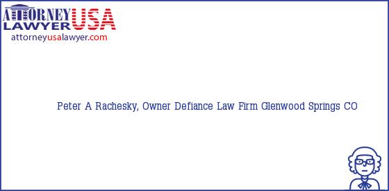 Telephone, Address and other contact data of Peter A Rachesky, Owner, Glenwood Springs, CO, USA