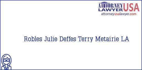 Telephone, Address and other contact data of Robles Julie, Metairie, LA, USA